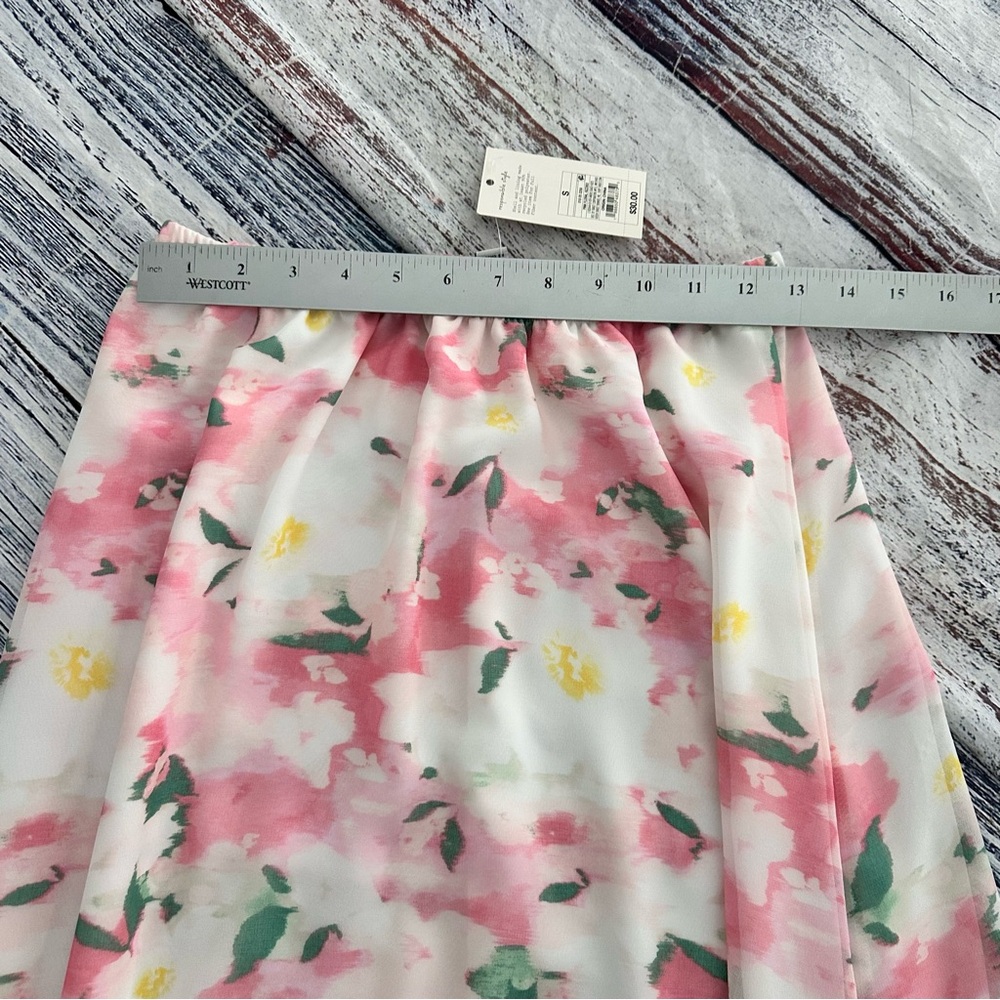 NWT “A New Day” Floral Pink Midi Skirt - Picture 5 of 6